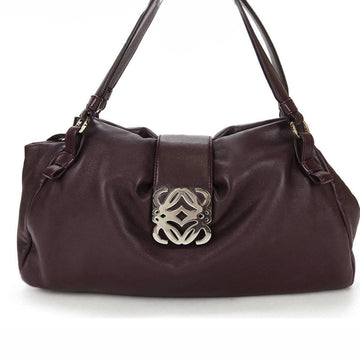 LOEWE handbag purple ladies nappa leather hand bag
