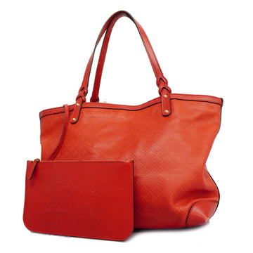 GUCCIAuth  Diamante Tote Bag 247209 Women's Leather Red