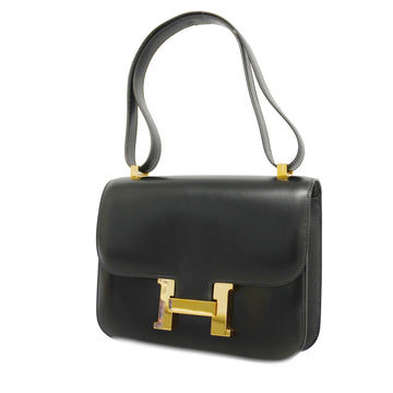 Hermes shoulder bag Constance 23 ???J engraved box calf black gold metal