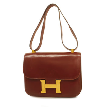 Hermes shoulder bag Constance 23 ???J engraved box calf Rouge Vif gold Metal