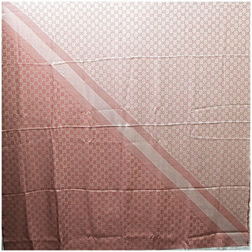 GUCCI large stole shawl pink GG pattern wool silk  ladies