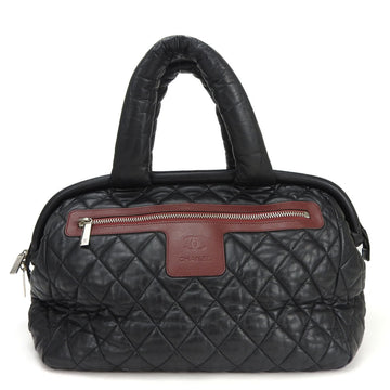 CHANEL Boston Coco Cocoon No. 13 Black Bordeaux Leather Quilted Ladies coco cocoon tote bag leather black