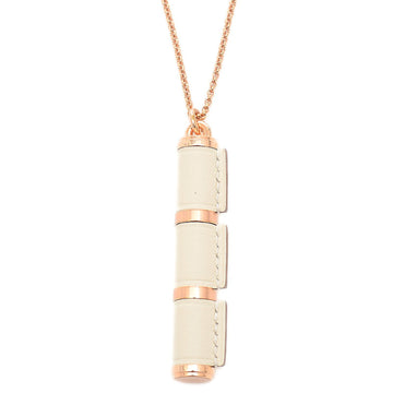 HERMES  Charniere GM Necklace Nata/Rose Gold