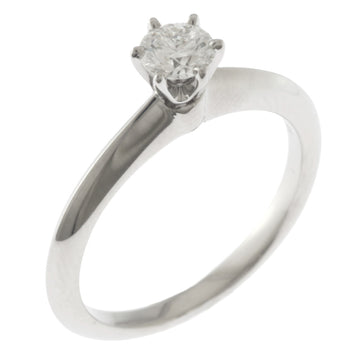 TIFFANY Solitaire Ring Size 6.5 Pt950 Platinum Diamond Women's &Co.