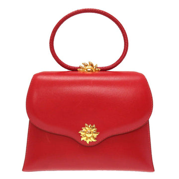 Hermes Sun Box Calf Rouge Viff Gold Hardware Vintage Handbag Bag Red