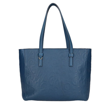 SALVATORE FERRAGAMO tote bag leather blue ladies