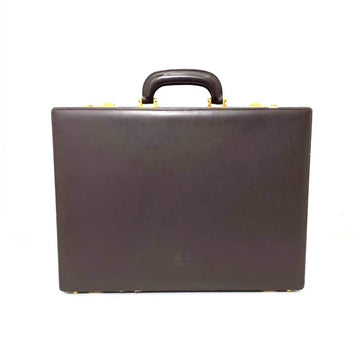 LOEWE Bag Attache Case Brown Tea Anagram Square Ladies Men's Leather
