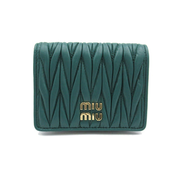MIU MIU Two fold wallet Green leather 5MV2042FPPF0K41