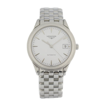 Longines flagship watch L4.774.4 stainless steel silver white dial automatic winding