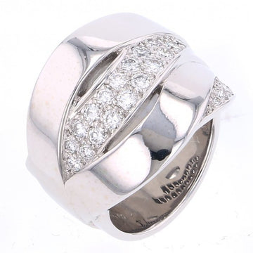 Chanel White Gold Boldic Ring #47 K18WG Used