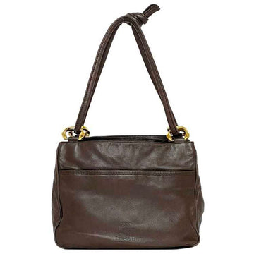 LOEWE Shoulder Bag Brown Anagram Leather Nappa Ladies