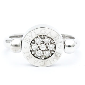 BVLGARI- Flip Ring White Gold [18K] Fashion Diamond,Lapis Lazuli Band Ring Silver