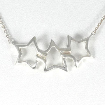 TIFFANY Triple Star Silver Necklace Total Weight Approx. 3.0g 44cm Jewelry