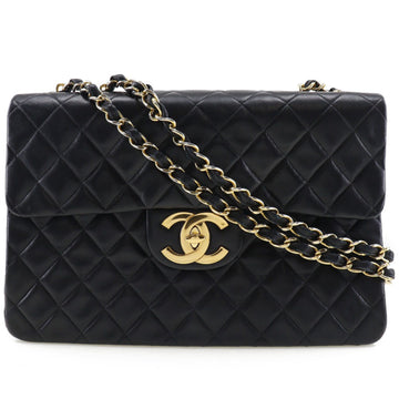 CHANEL Big Matrasse 34 Chain Shoulder A01094 Lambskin Black/Gold Hardware Women's Bag