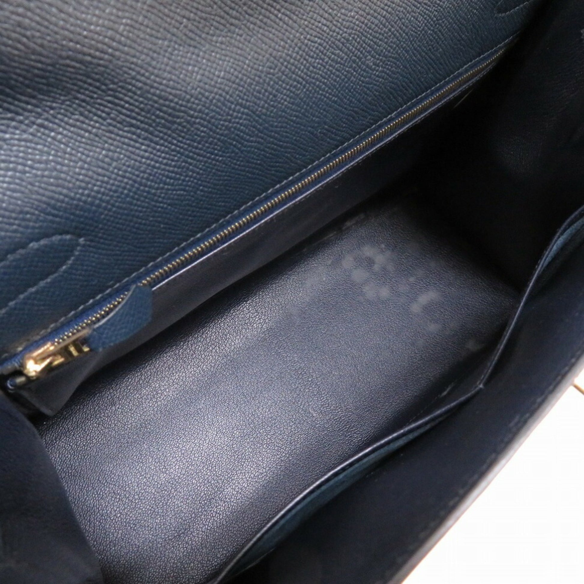 Hermes Kelly 32 Outer sewing Kushvel navy □C engraved handbag bag