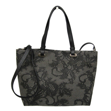 VALENTINO GARAVANI Garavani Lace Pattern BWB00092-ALVC01 Women's Leather,PVC Handbag,Shoulder Bag Black,Gray