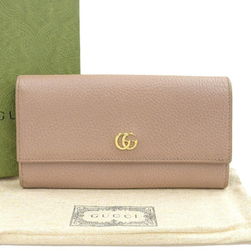 GUCCI GG Marmont Continental Wallet Long Greige 456116 525040