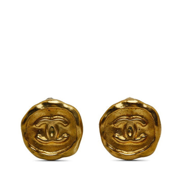 CHANEL Cocomark Earrings Gold Plated Women's