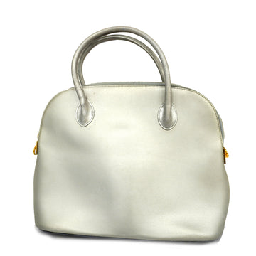 CELINEAuth  Boogie Bag Women's Leather Handbag Silver