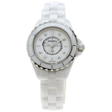 Chanel H2570 J12 29mm 8P diamond white ceramic watch ceramic/ceramic ladies CHANEL