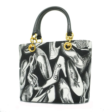 SALVATORE FERRAGAMOAuth  Tote Bag Women's Canvas Handbag Black,White