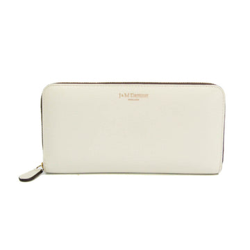 J&M DAVIDSON ELONGATED ZIP 10069 Women's Leather Long Wallet [bi-fold] Off-white