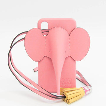 LOEWE Leather Phone Bumper For IPhone X Pink elephant