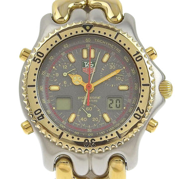 TAG HEUER Senna Model Combi Sel Series CG1122-0 Stainless Steel Silver Quartz Chronograph Men's Gray Dial Watch