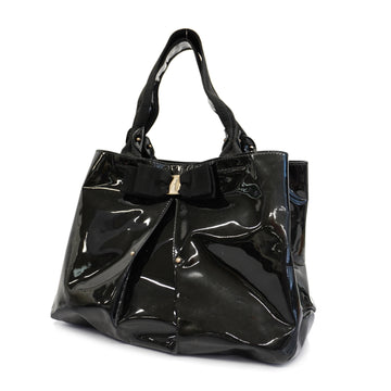 SALVATORE FERRAGAMOAuth  Vara Enamel Women's Handbag,Tote Bag Black