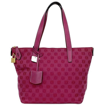 Loewe Tote Bag Pink Gold Anagram 8008-0 Canvas Leather LOEWE Key Women's Handbag