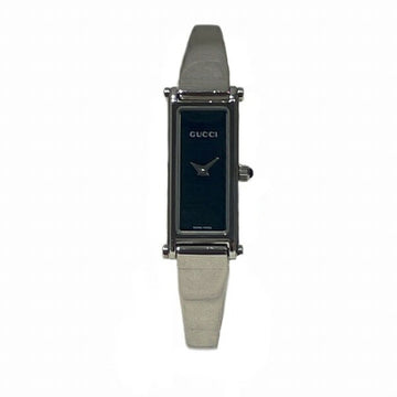 GUCCI 1500L Quartz Bangle Black Dial Watch Ladies