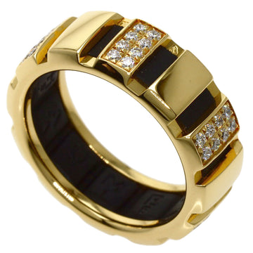 CHAUMET Class One Half Diamond #52 Ring K18 Yellow Gold Ladies