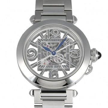 CARTIER Pasha WHPA0007 silver/gray dial watch men's