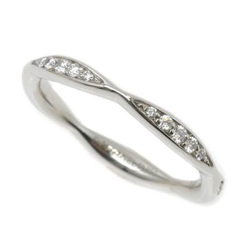 CHANEL Pt950 Platinum Camellia Eternity Ring J10668 Diamond No. 8.5 49 3.0g Ladies