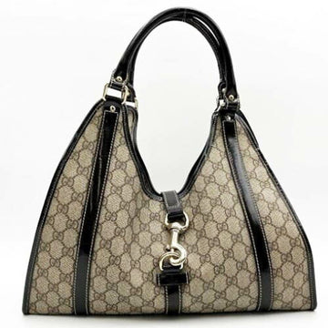 GUCCI GG Pattern Shoulder Bag Hobo Supreme Beige Brown Ladies Fashion 203049
