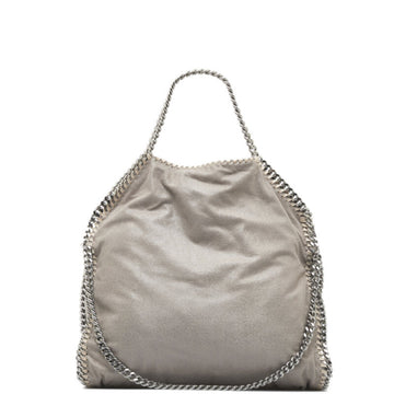 STELLA MCCARTNEY Falabella Foldover Chain Handbag Shoulder Bag Gray Polyester Women's