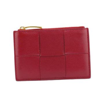 BOTTEGA VENETA Maxi Intrecciato Wallet/Coin Case Red Women's Z0005171