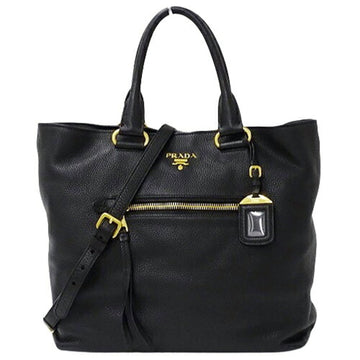 PRADA bag ladies brand tote shoulder 2way leather black BN2754