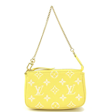 LOUIS VUITTON Handbag Pouch Monogram Emprene Mini Pochette Accessoire Yellow Women's M46129