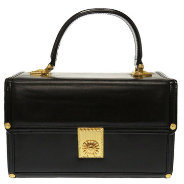 Versace Sun Leather Enamel Black Handbag 0059 VERSACE