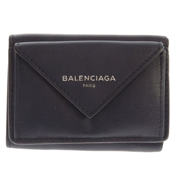 Balenciaga 391446 Paper Mini Wallet Bi-Fold Calf Unisex