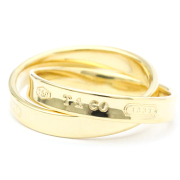 TIFFANY 1837 Interlocking Ring Yellow Gold [18K] Fashion No Stone Band Ring Gold