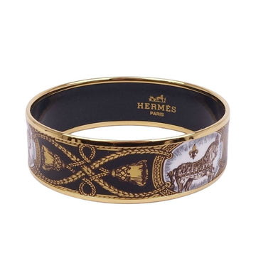 Hermes Bangle Bracelet Email GM Women's Black/Gold