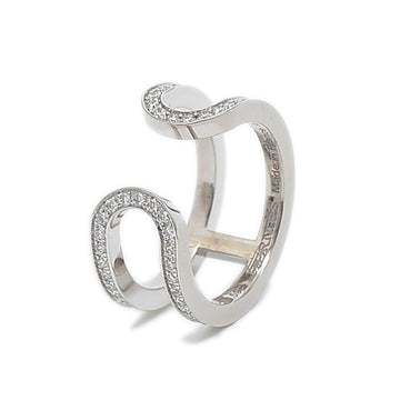 Hermes Eversienne Dunkle Ring MM K18WG Diamond #49