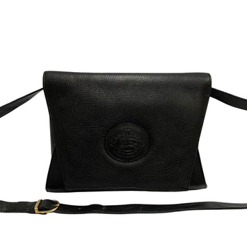 BURBERRY's Nova Check Logo Leather Genuine 2way Clutch Bag Mini Shoulder Black