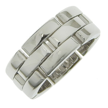 CARTIER Mailon Panthere 3 Row B4075000 K18 White Gold No. 10.5 Women's Ring