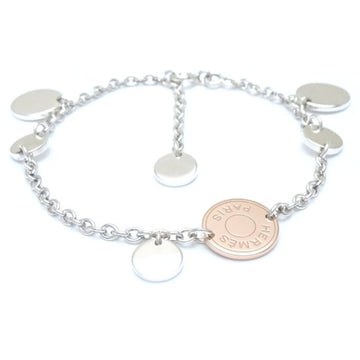 HERMES Confetti Serie Bracelet Silver 925 x K18PG Pink Gold 290768