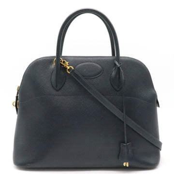 Hermes Bolide 35 handbag shoulder bag Couchbel leather navy blue ???W stamp