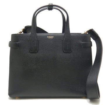 BURBERRY Tote Bag Nova Check Leather Black 251165