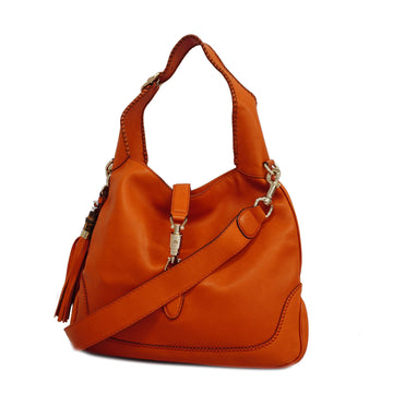 GUCCIAuth  New Jackie Shoulder Bag Women's Leather Shoulder Bag Orange